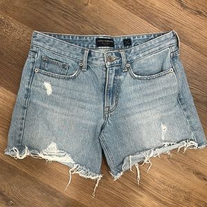 Lucky Brand Mid Rise Frayed Boyfriend Short Size 6